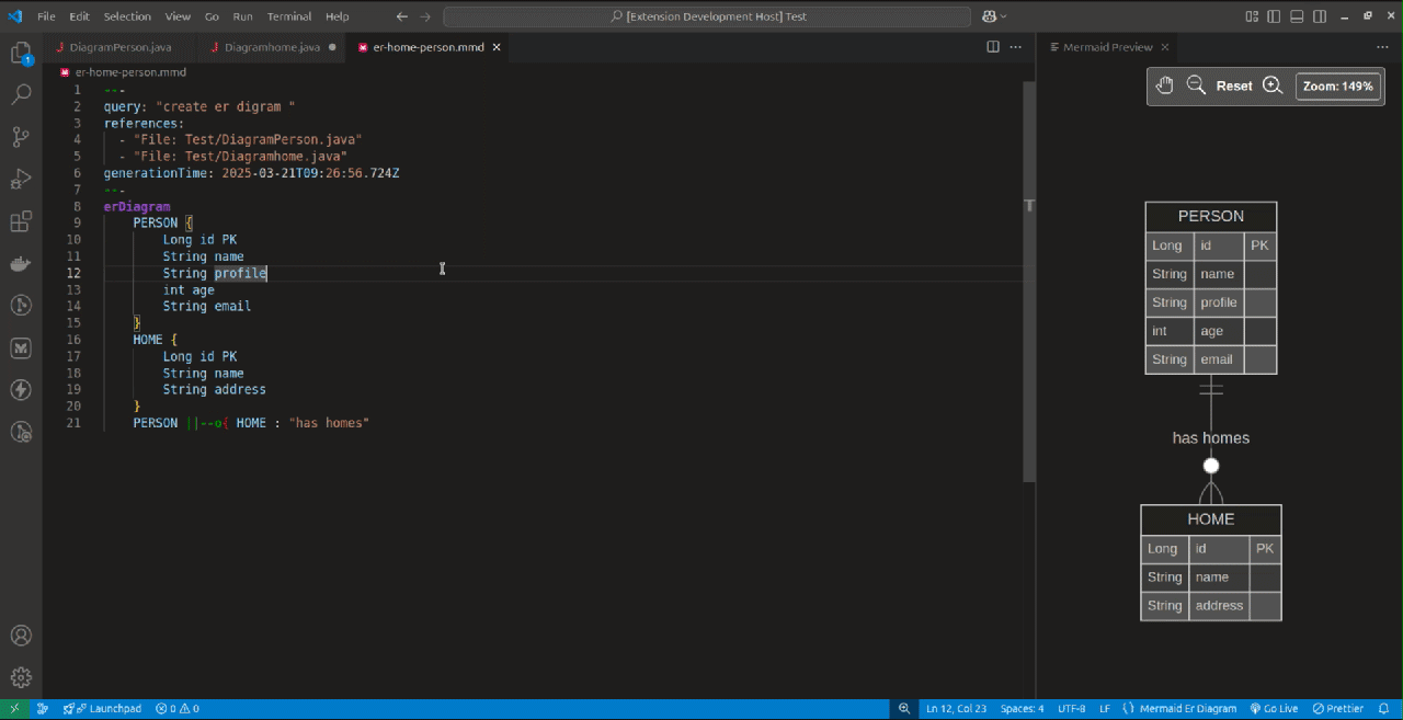 Image illustrating accessible diagrams in explorer panel