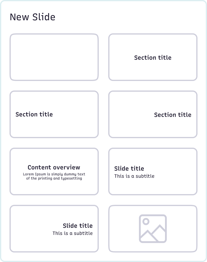 new slide from template