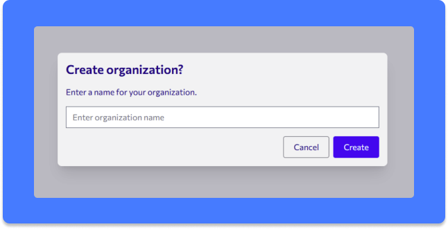 Create organization