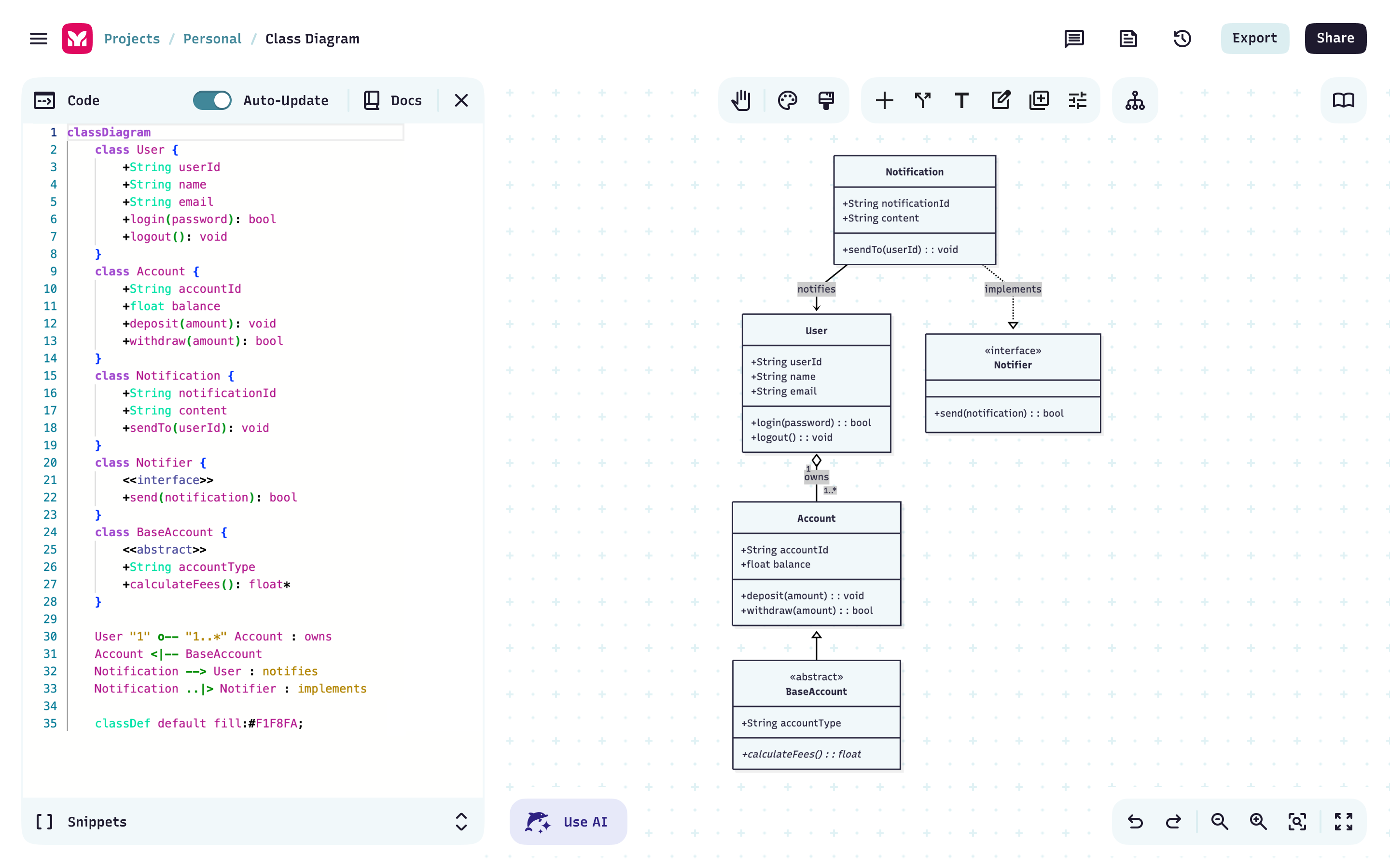Generate diagrams from your code and data